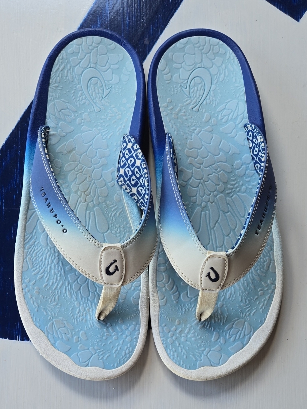 Limited Edition Olukai Teahupo'o Ohana Flip Flops Size 13